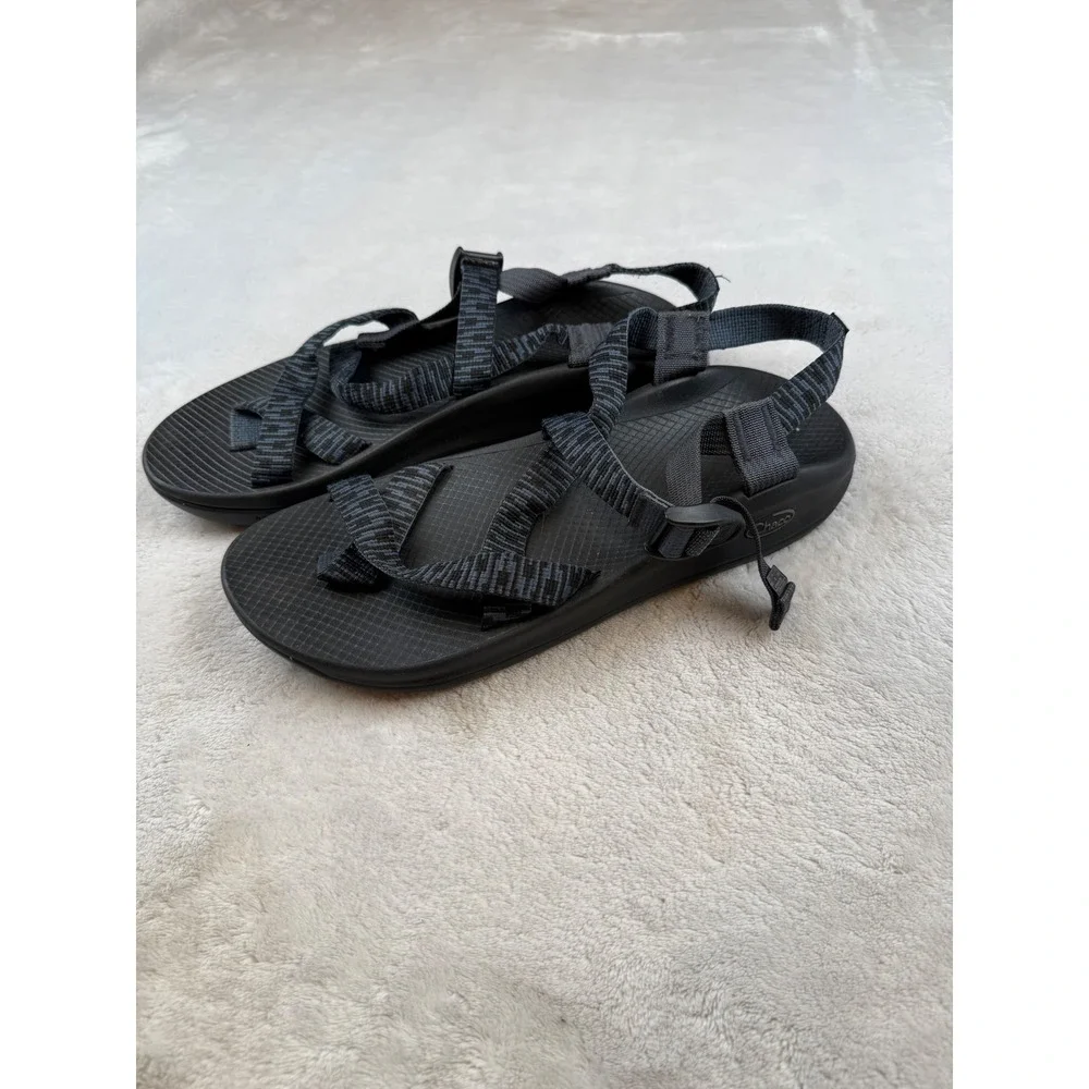 Chaco Mens Z/Cloud Sandals‎ Size 11 Black Gray Adjustable Straps Outdoor Casual